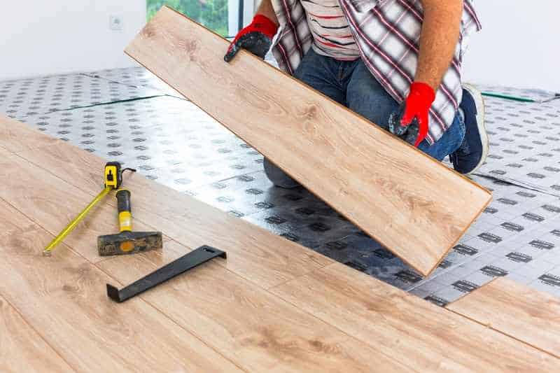 handle the laminate flooring